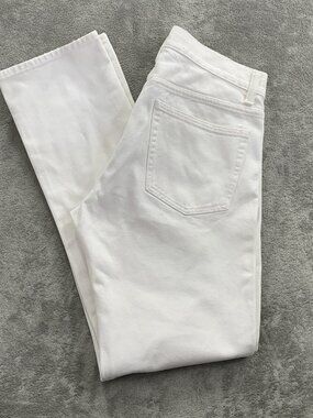 Our Legacy Jeans Mens 32x32” First Cut Worn White Straight Leg Denim Button Fly